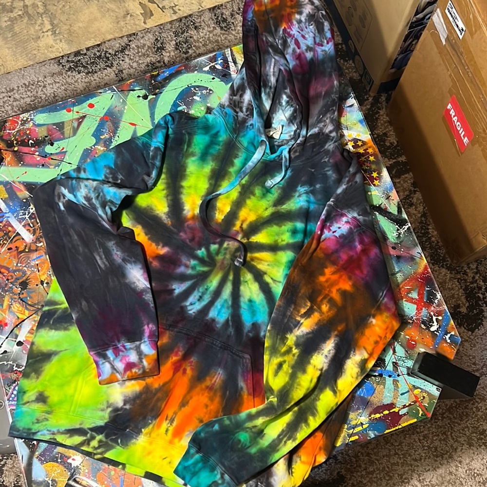 Rad Lazy Lightning Custom Comfort Color rare hoodie